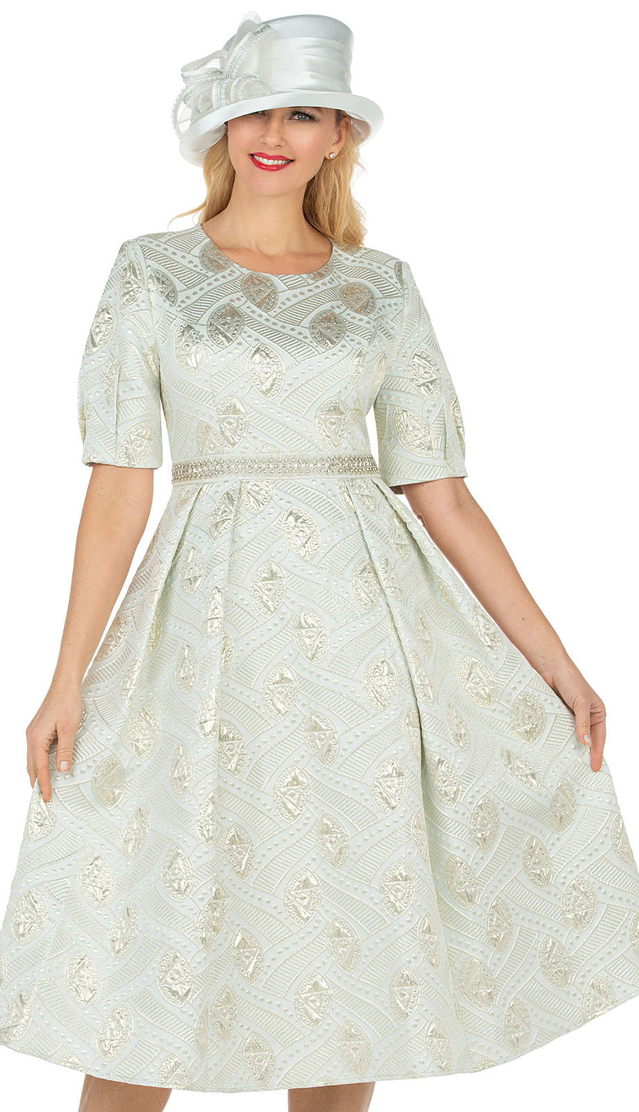 Mia By Giovanna D1623-BLU Church Dress