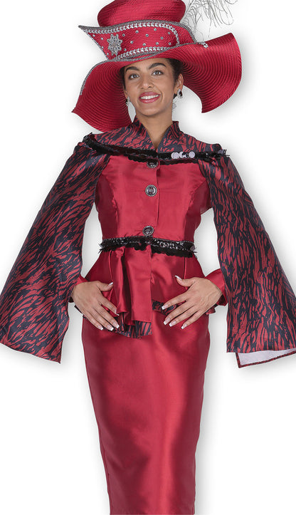 Champagne Italy 6121-RED-H Church Hat