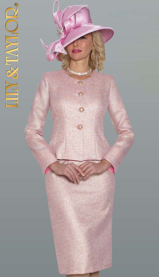 Lily And Taylor 5180-PNK Church Suit