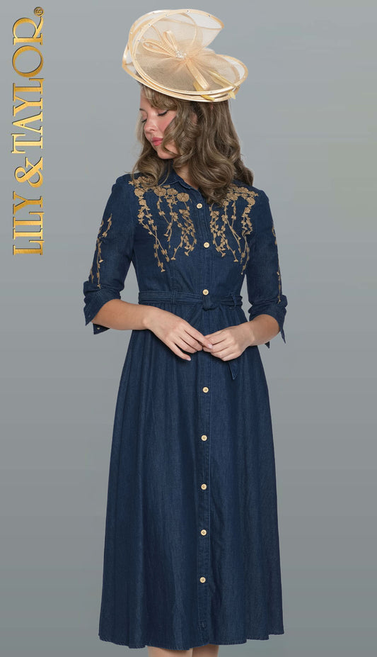 Lily And Taylor 5152-NVY Church Dress