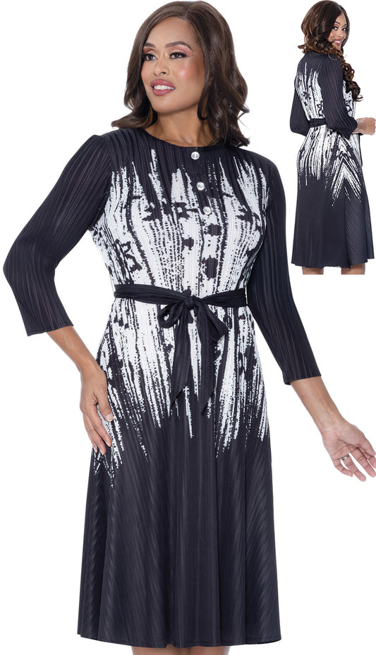 Divine Casuals DC1861-BLK Church Dress
