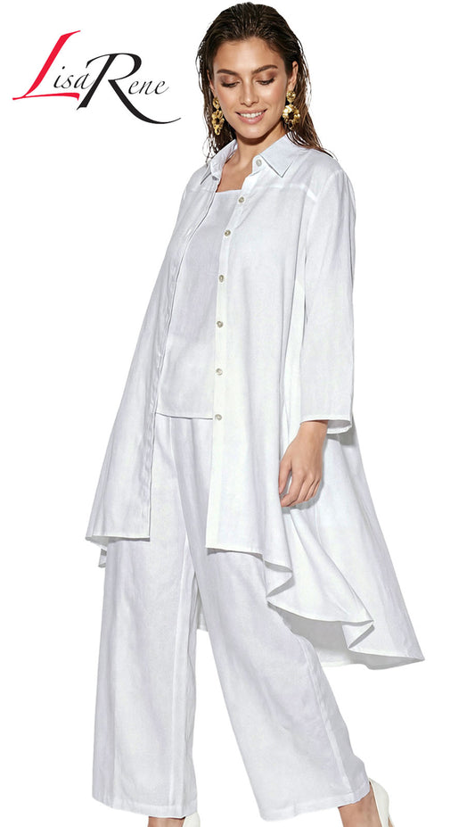 Lisa Rene 3392-WHT Church Suit