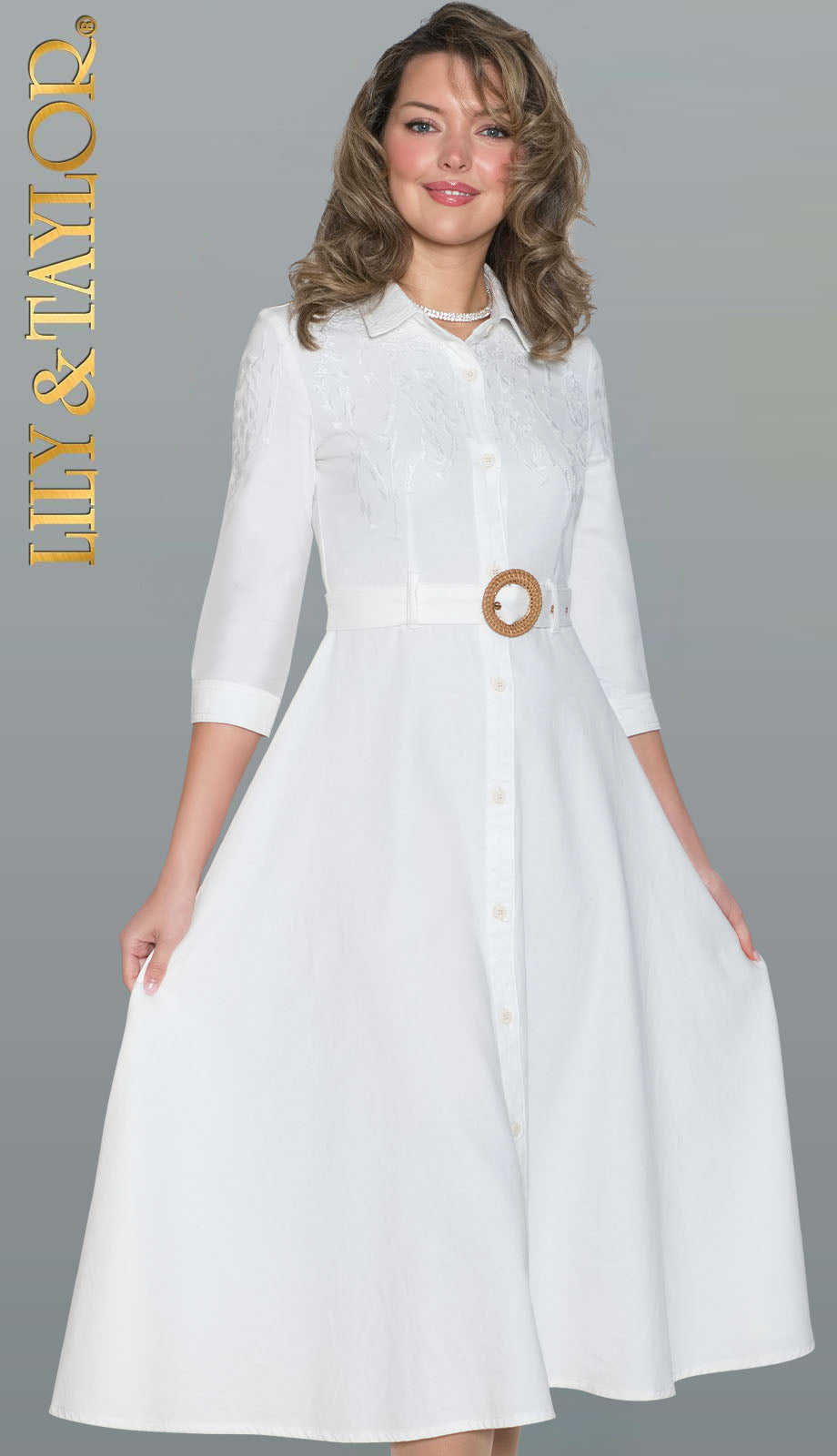 Lily And Taylor 5152-WHT Church Dress