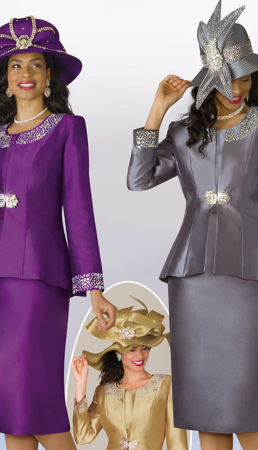 Lily And Taylor 3800-PU-QS Church Suit