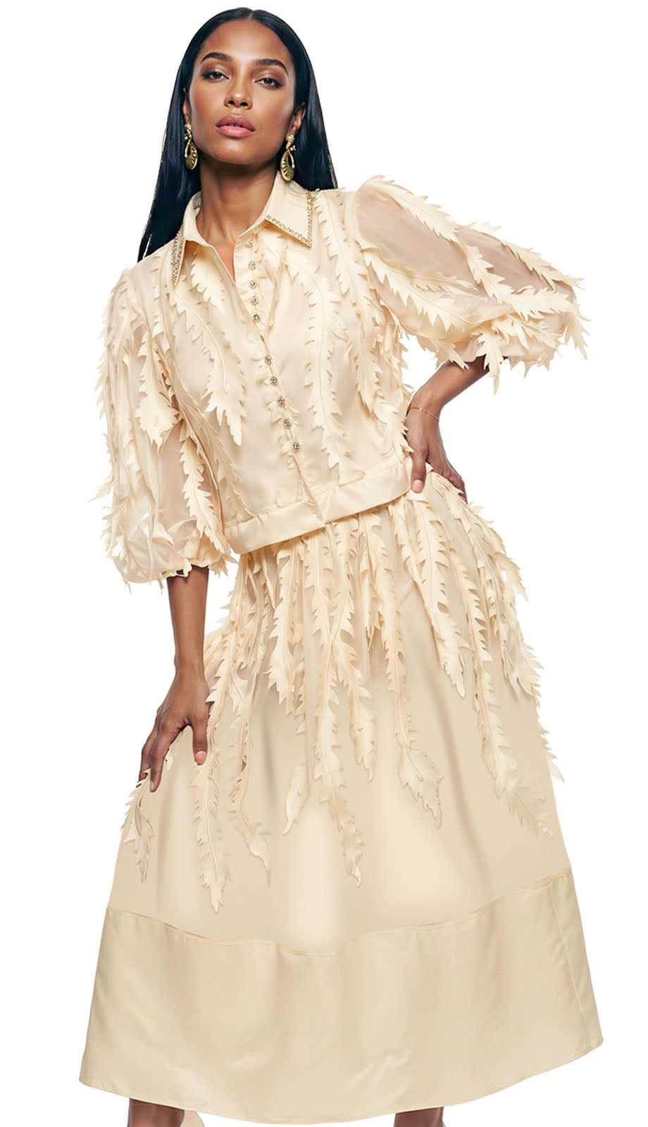 Luxe Moda LM533-BGE Church Dress