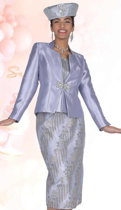 Champagne Italy 6305-GRY Church Suit