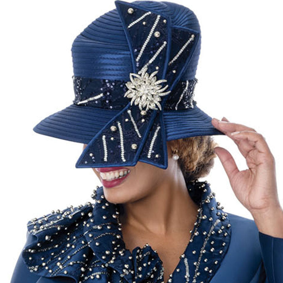Dorinda Clark Cole 402132-NVY-H-IH Church Hat