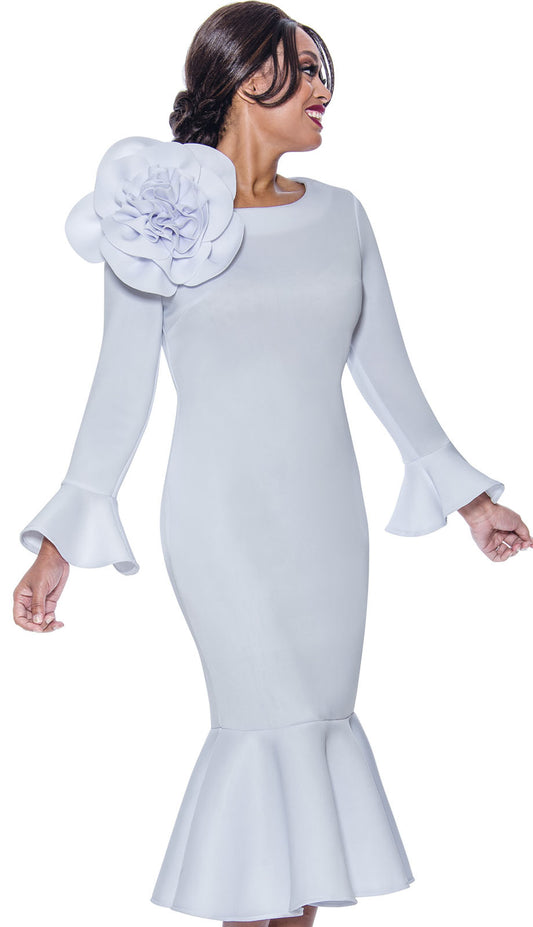 Nubiano 12371-WHT-QS Church Dress