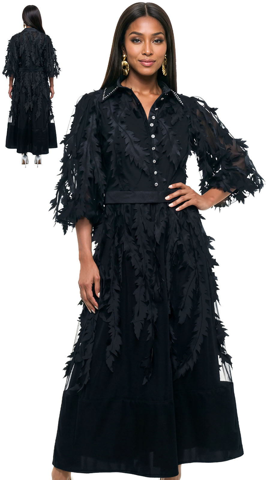 Luxe Moda LM533-BLK Church Dress