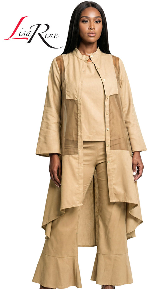 Lisa Rene 3393-KHK Church Suit