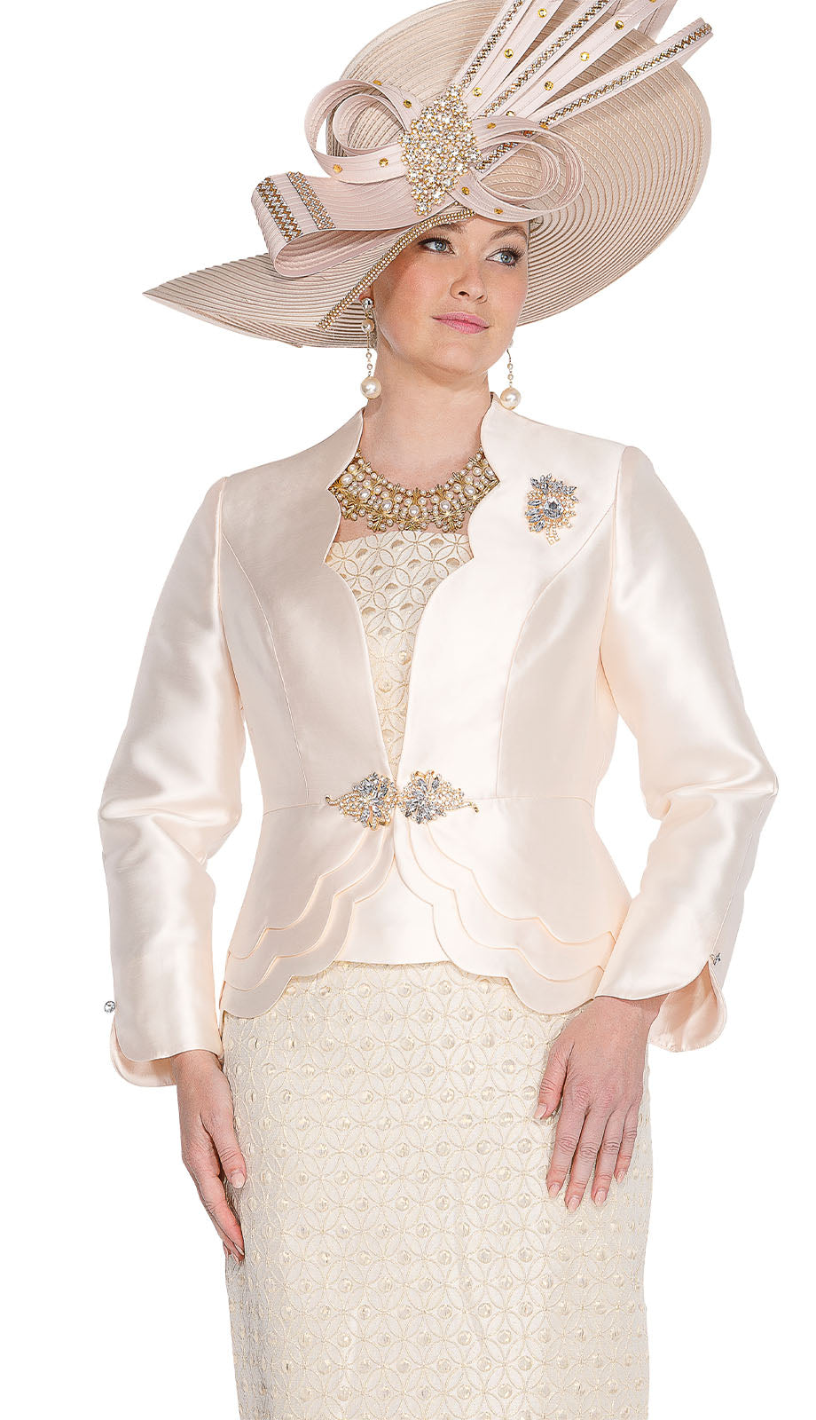 Champagne Italy 6218-H Church Hat