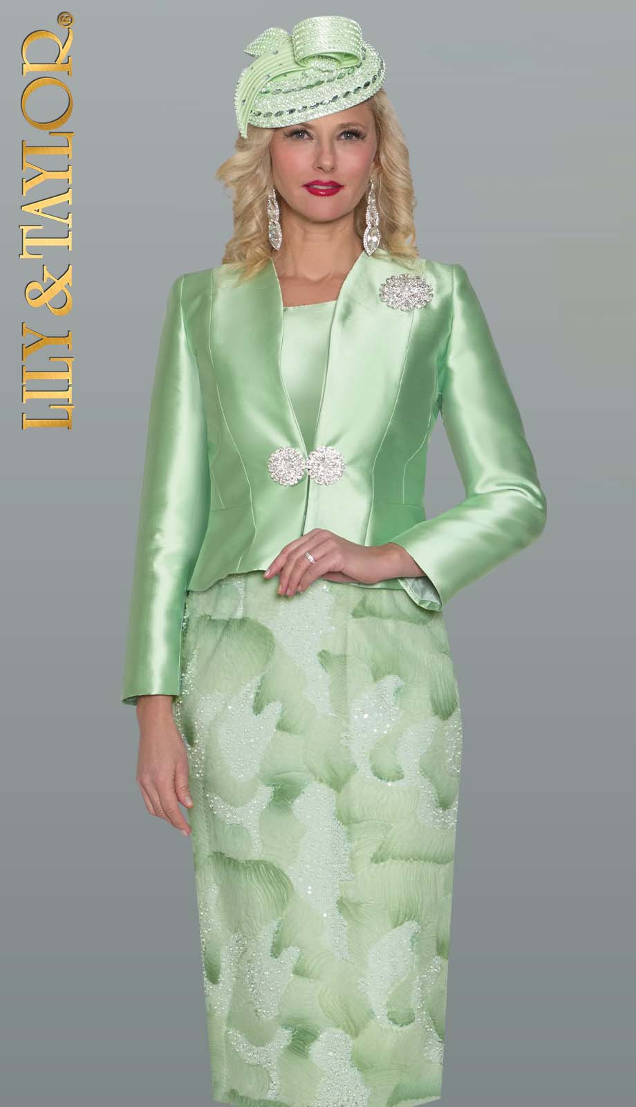 Lily And Taylor 5181-GRN Church Suit