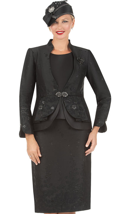 Giovanna 1154-BLK-H Church Hat