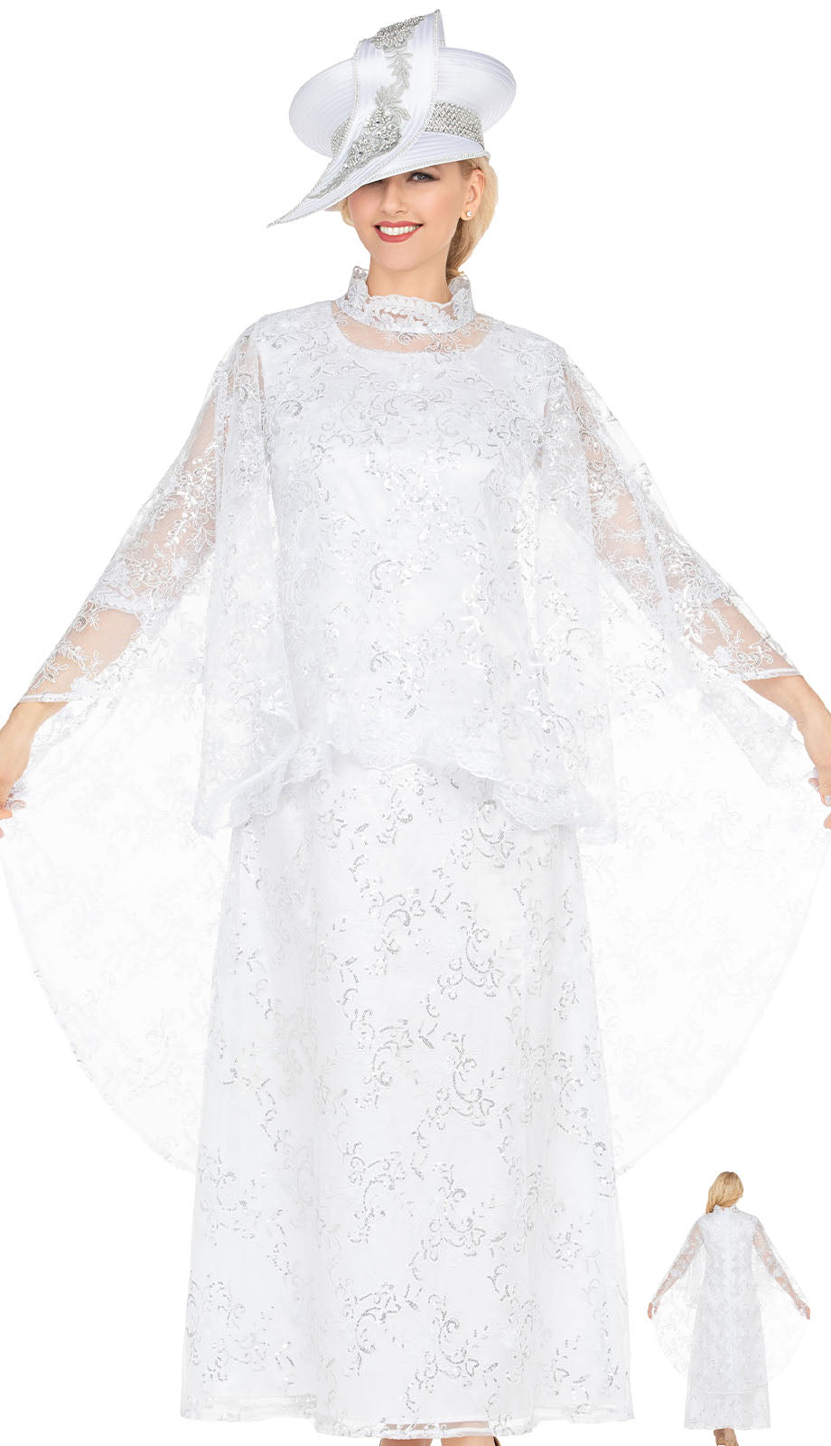 Giovanna D1667B-WHT Church Dress