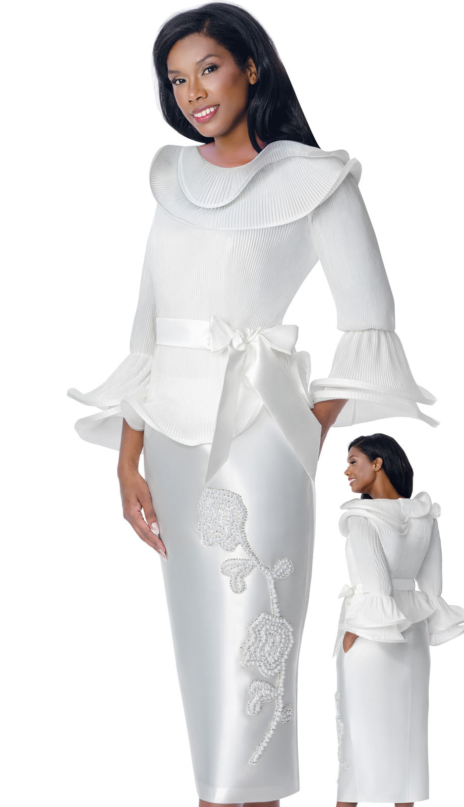 Stellar Looks SL600893-WHT Church Suit