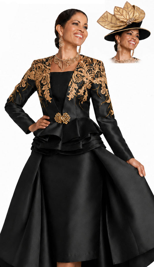 Lisa Rene 11738-BLKG Church Suit