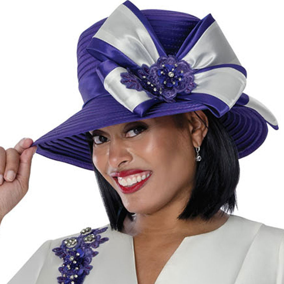 Dorinda Clark Cole 400992-PUR-H-IH Church Hat
