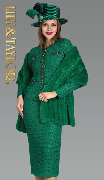 Lily And Taylor 840-PUR Church Suit