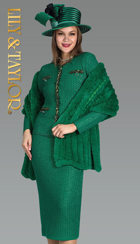 Lily And Taylor 840-RED Church Suit