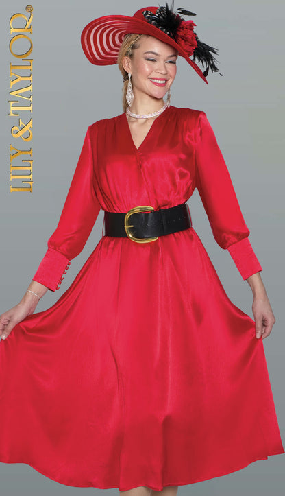 Lily and Taylor 5077-RED-H Church Hat