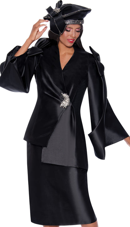 GMI 9992-BLK-QS Ladies Church Suit