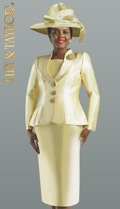 Lily And Taylor 4417-CANARY-H Church Hat