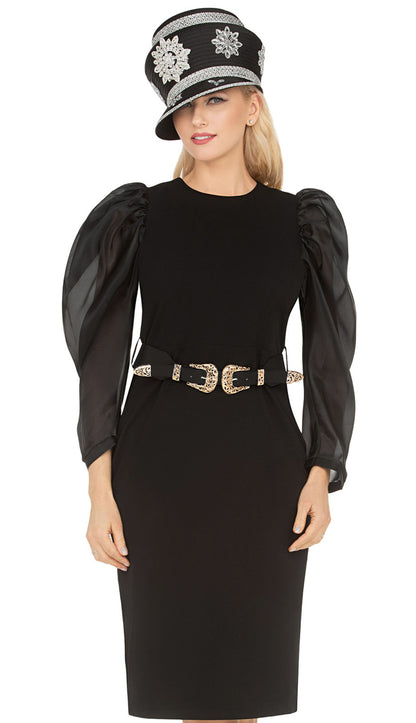 Giovanna DP2427-BLK-H Church Hat