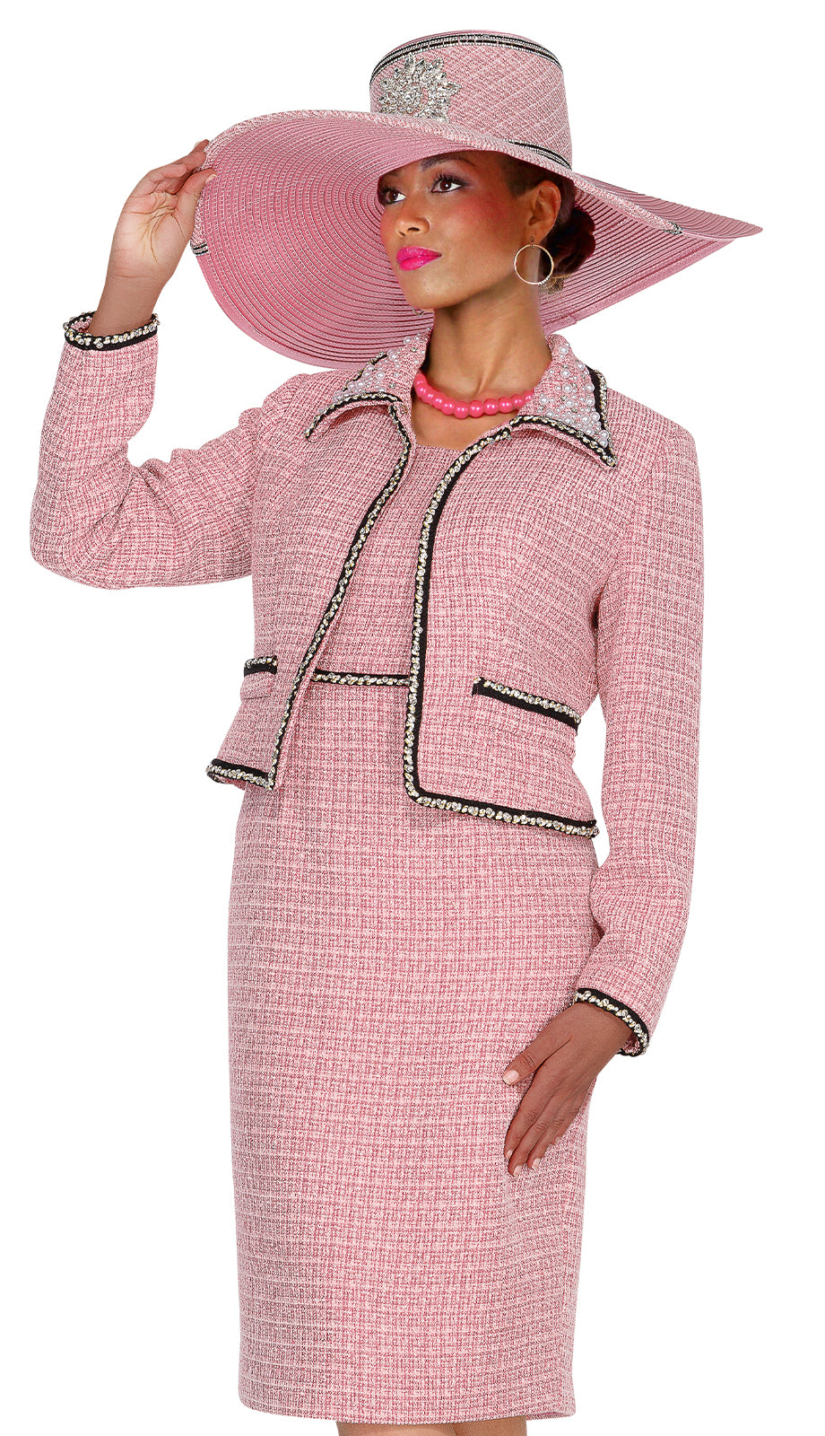 Elite Champagne 6163-PNK Church Suit