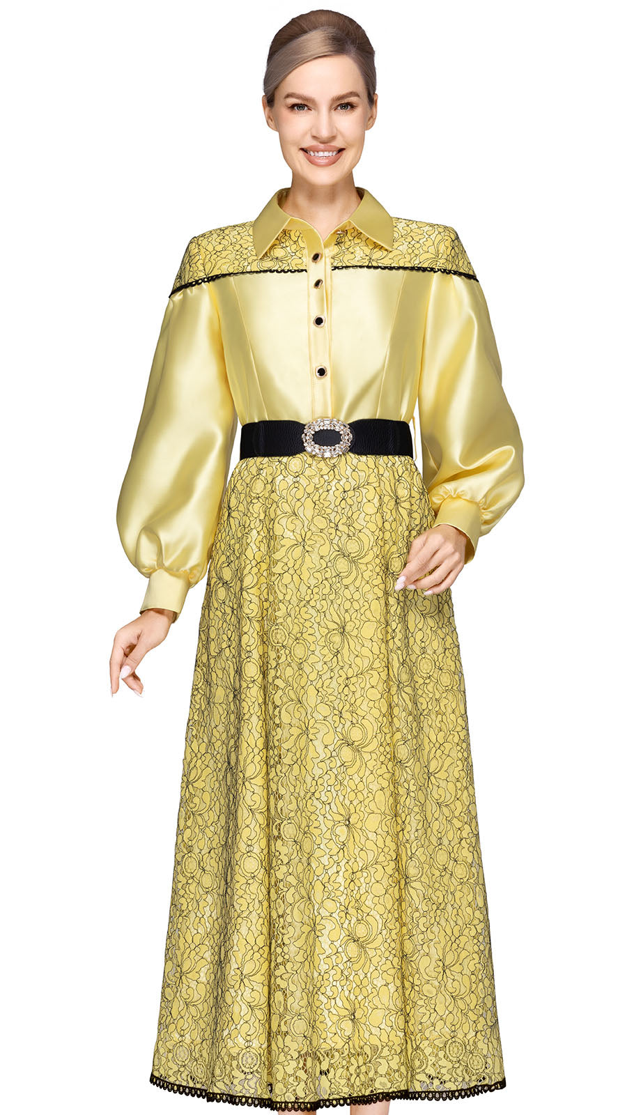 Nina Nischelle 3629-YEL-IH Church Dress