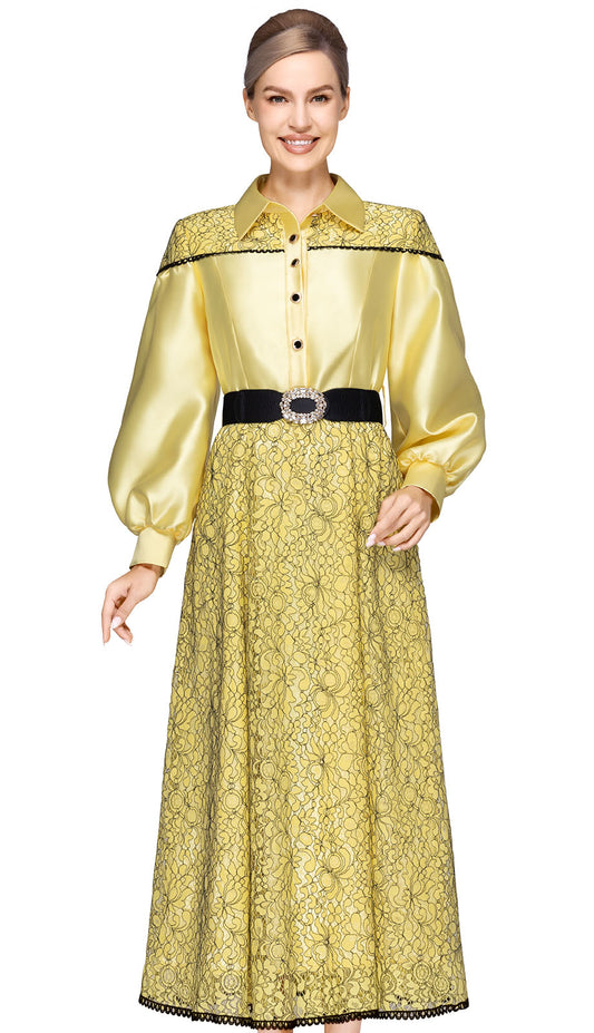 Nina Nischelle 3629-YEL-IH Church Dress
