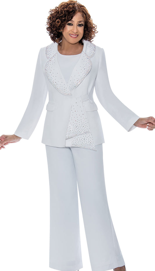Dorinda Clark Cole 309093-WH-IH Pant Suit