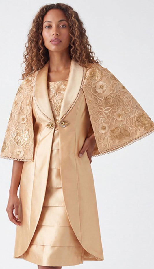 Lusso Couture 9231-GLD Church Suit