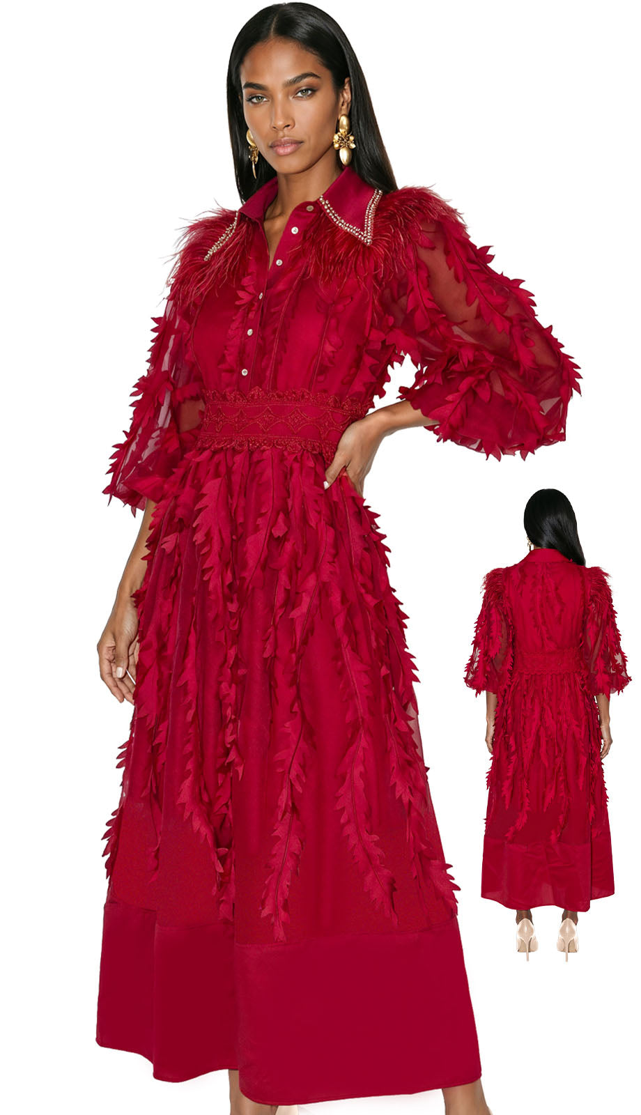 Luxe Moda LM534-RED Church Dress – Church Dresses