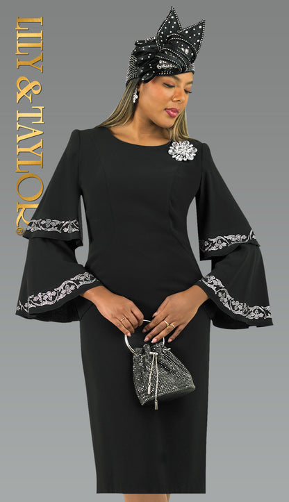 Lily And Taylor 4878-BLK-HAT Church Hat