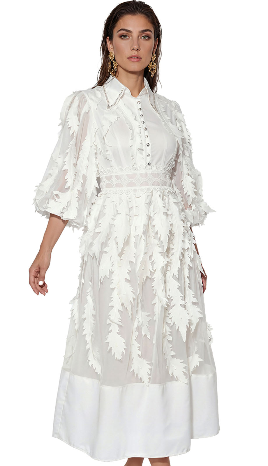 Luxe Moda LM534-WHT Church Dress