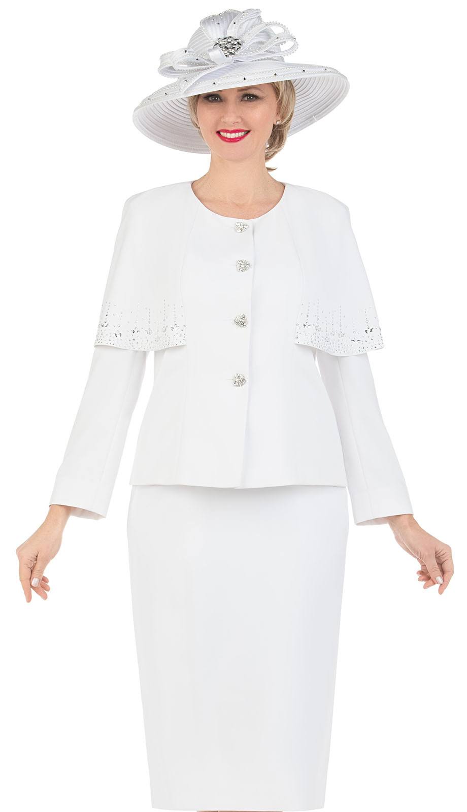 Giovanna S0736-WHT-CO Church Suit