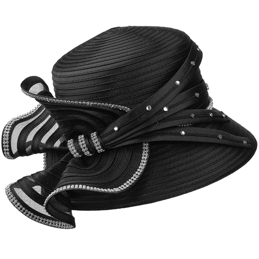 Giovanna HR1058-BLK Church Hat