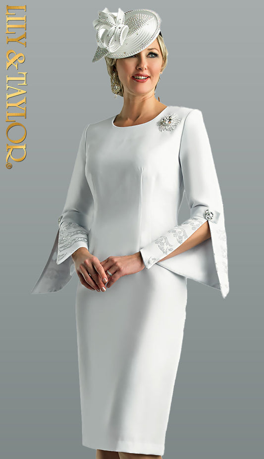 Lily And Taylor 4625-WHT Church Dress