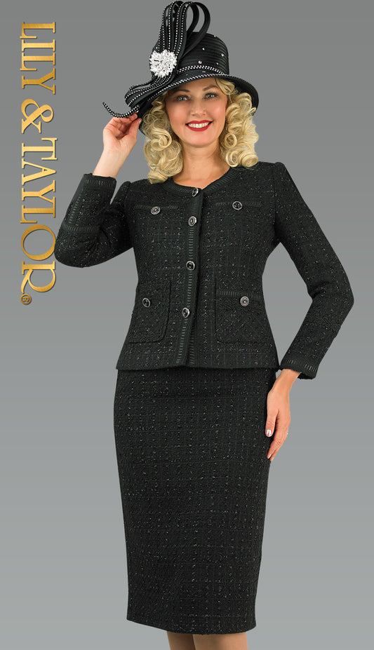 Lily And Taylor 4958-BLK-Hat Church Hat
