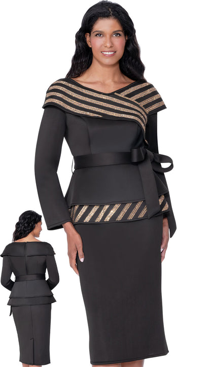 Stellar Looks SL600672-BLK-IH Church Suit