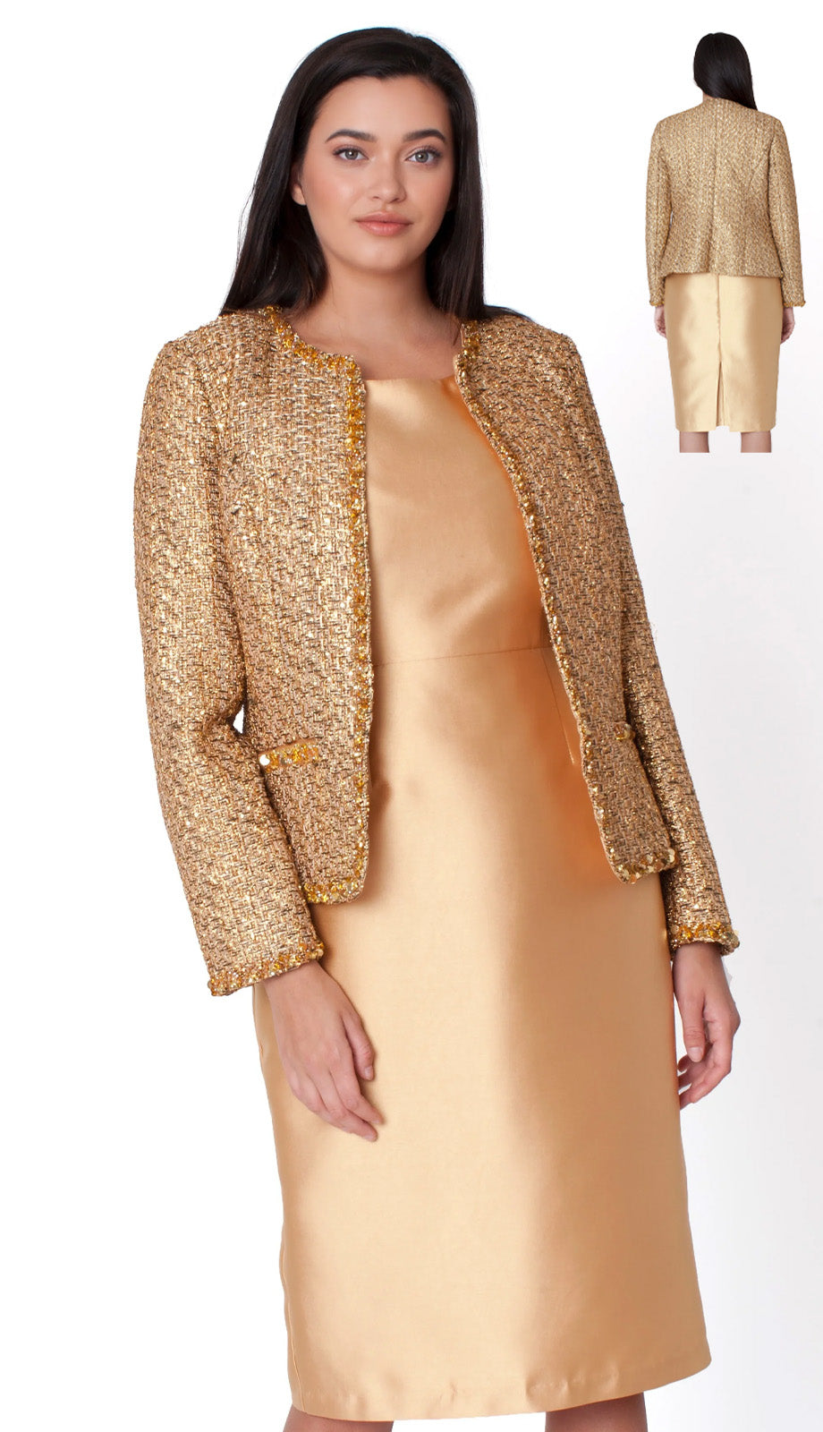 Tally Taylor 41096-GLD-QS Jacket Dress