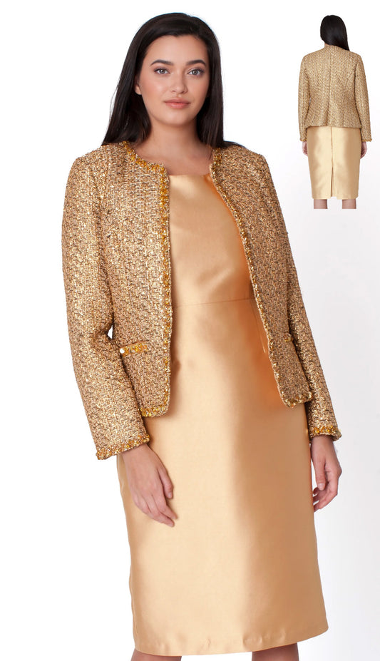Tally Taylor 41096-GLD-QS Jacket Dress