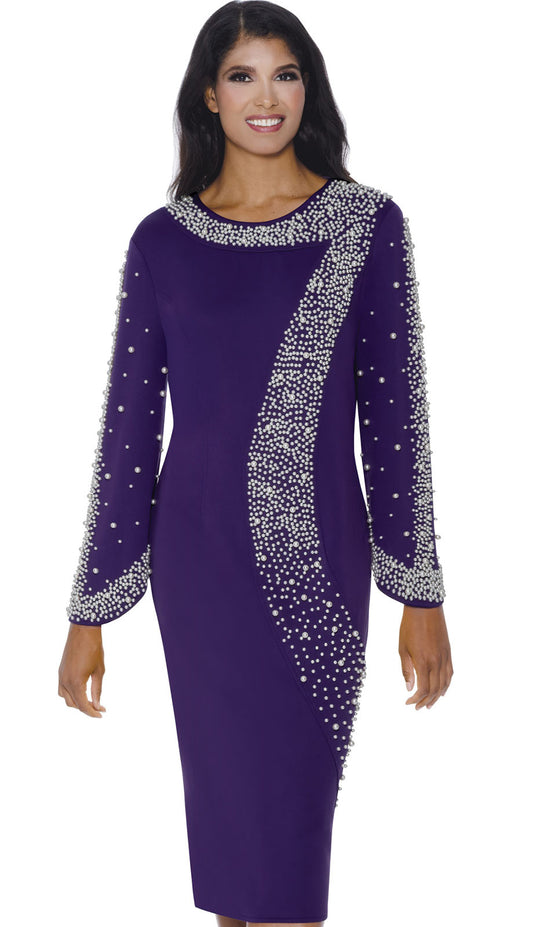 Stellar Looks SL600551-PUR-QS Church Dress