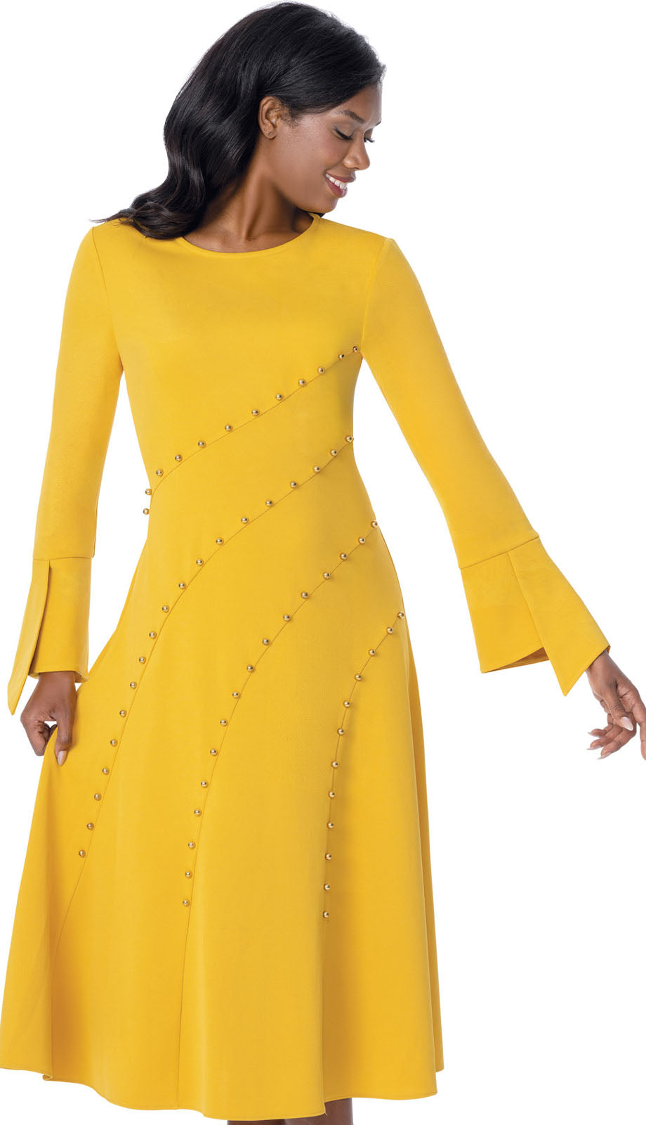 Nubiano 101251-YLW-QS Church Dress