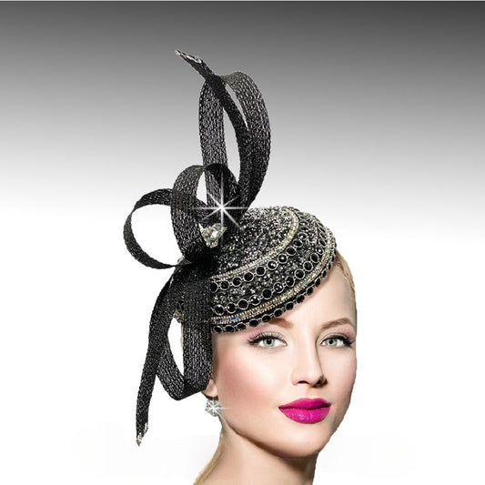 FA2731 SHONDA-BLK Church Fascinator