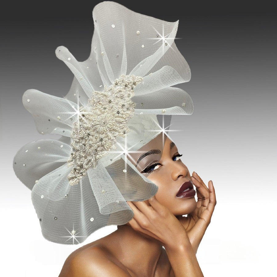 Church Hat 2943 ANTOINETTE-WHT