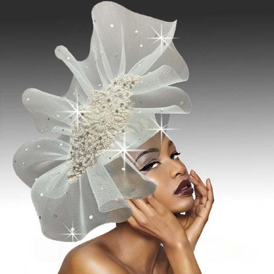 Church Hat 2943 ANTOINETTE-WHT