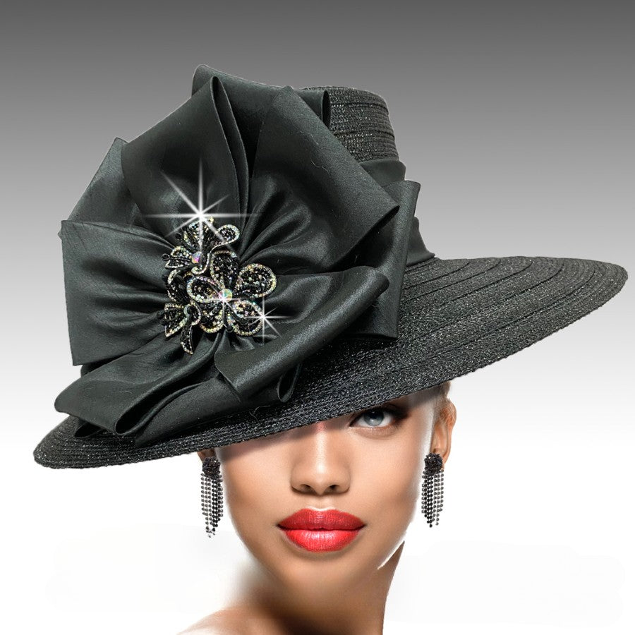 2952 CARMEN-BLK Church Hat