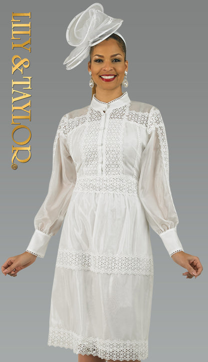 Lily And Taylor 5037-WHT Church Hat
