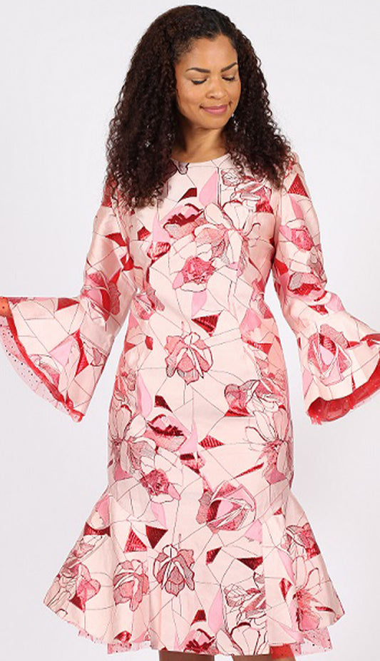 Diana Couture 8752-RED Church Dress